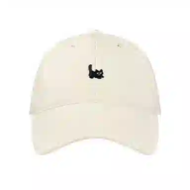 心水好物 春夏户外百搭可爱猫咪刺绣遮阳防晒弯檐 棉 鸭舌帽 男女同款情侣款