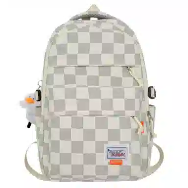 恒源祥 文艺风格子简约 尼龙 双肩包 男女同款情侣款 多色