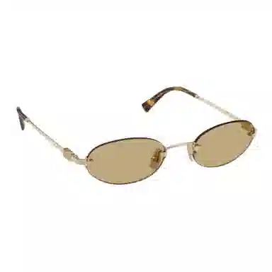 Miu Miu Oval Tortoiseshell Sunglasses