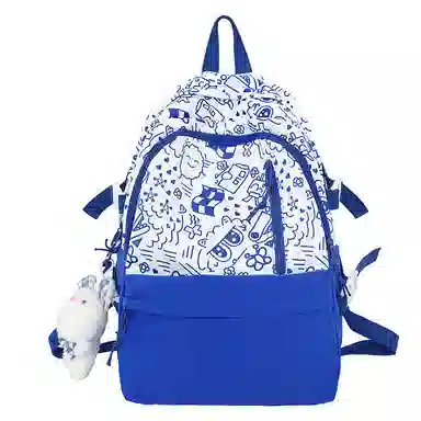 恒源祥 原宿涂鸦 尼龙 双肩包 男女同款情侣款 多色