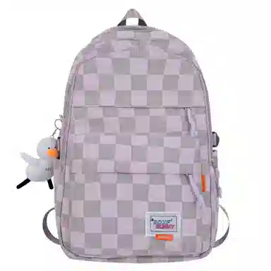 恒源祥 文艺风格子简约 尼龙 双肩包 男女同款情侣款 多色