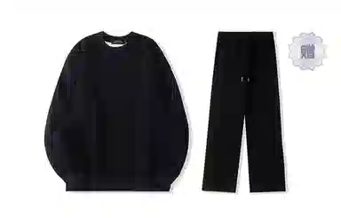 我是大卫 纯色简约圆领宽松休闲卫衣 男女同款