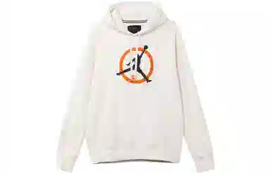 Jordan M J Flt MVP GFX Fleece Hoodie Phantom Grey White