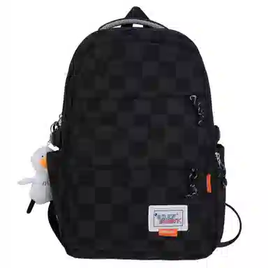 恒源祥 文艺风格子简约 尼龙 双肩包 男女同款情侣款 多色