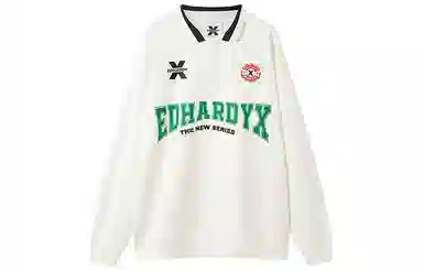 Ed Hardy Logo Print Polo Sweatshirt