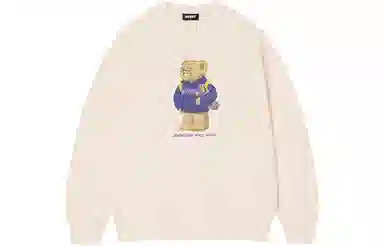 NERDY Bear Crewneck Sweatshirt Cream