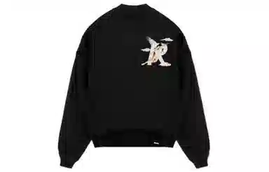 REPRESENT Angel Print Crewneck Sweatshirt Black