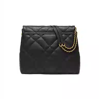 CLEVER&KETCH Quilted Black Gold Crossbody Bag