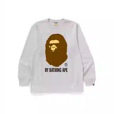 A Bathing Ape Ape Head Letter Print Long Sleeve Tee