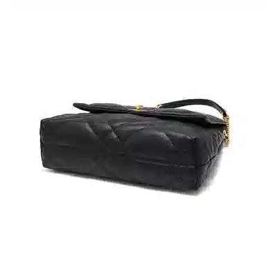 CLEVER&KETCH Quilted Black Gold Crossbody Bag