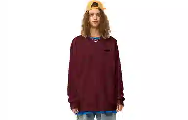 人本 印花图案简约户外逛街时尚宽松套头长袖圆领卫衣 男女同款