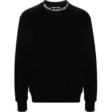 Versace Jeans Couture Letter Print Crewneck Sweatshirt Black
