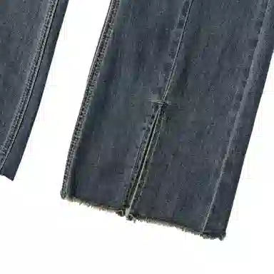 云妃秀 时尚休闲气质高腰开叉牛仔裤 女款