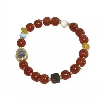 指尖瑰宝 鸿运当头 福气满满 紫气东来 财源滚滚 平安顺遂 有钱花新中式 玛瑙 手串 男女同款情侣款