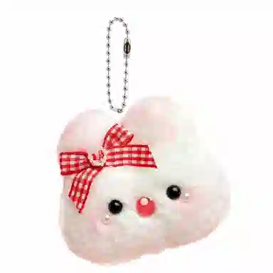 零界 吱吱叫腮红兔  卡通治愈 创意手机绳包包 行李箱  卡通玩偶 毛绒 挂件 男女同款情侣款