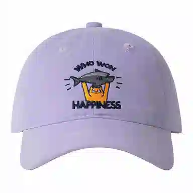 简约刺绣 复古软顶 可爱小猫户外百搭遮阳帽 棉 鸭舌帽 男女同款情侣款