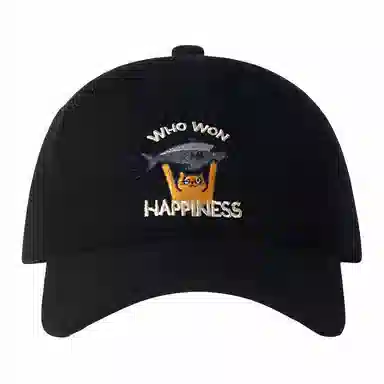 简约刺绣 复古软顶 可爱小猫户外百搭遮阳帽 棉 鸭舌帽 男女同款情侣款