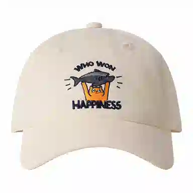 简约刺绣 复古软顶 可爱小猫户外百搭遮阳帽 棉 鸭舌帽 男女同款情侣款