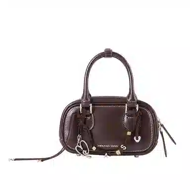 AMAZING SONG Mahjong Bag Cream Yellow/Dark Chocolate