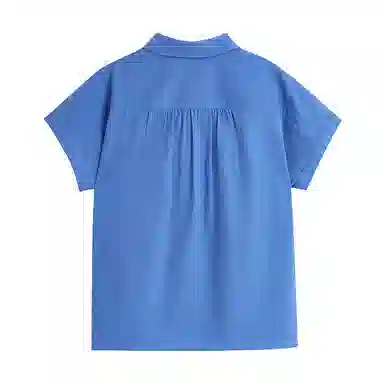 茵曼 简约通勤法式百搭宽松显瘦短袖衬衫 女款