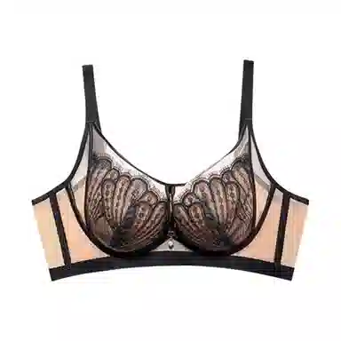 欧迪芬 柔软透气舒适法式蕾丝收副乳软支撑聚拢文胸 女款