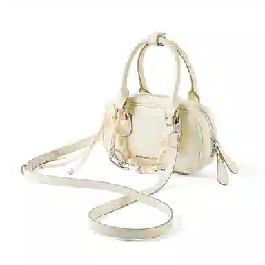 AMAZING SONG Mahjong Bag Cream Yellow/Dark Chocolate