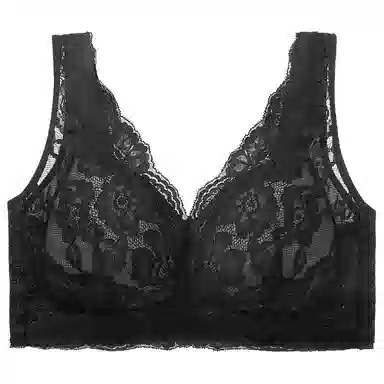 润微 院线调整型蕾丝美背内衣女大胸显小无钢圈收副乳防下垂文胸 女款
