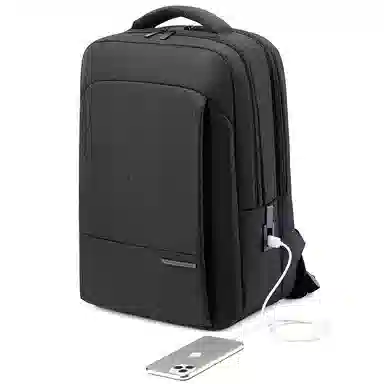 维多利亚旅行者 休闲商务风 皮膜 双肩包 常规 男女同款情侣款 曜石黑/现代灰/石墨灰