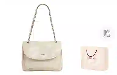 妙迪 高级感 牛皮 单肩包 常规 女款 白色