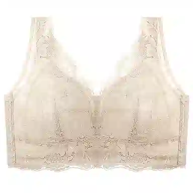 润微 院线调整型蕾丝美背内衣女大胸显小无钢圈收副乳防下垂文胸 女款