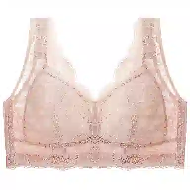 润微 院线调整型蕾丝美背内衣女大胸显小无钢圈收副乳防下垂文胸 女款