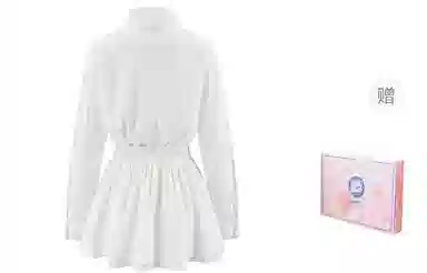 东鲸岁时记 法式气质长袖衬衫设计感小众蛋糕裙裙装套装 女款 礼盒装 长袖衬衫+白色短裙（含打底裤） 买赠衣架