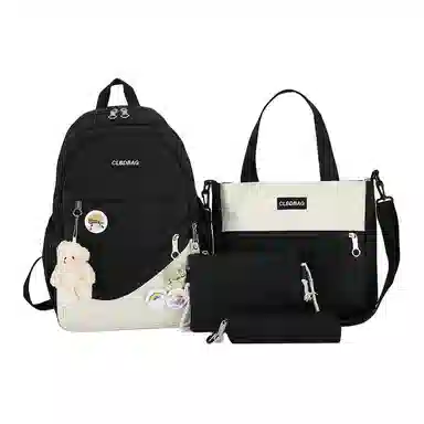 恒源祥 韩版可爱小熊 帆布 双肩包 女款 多色