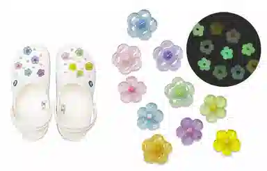 US8ACC Glow Jelly Flower Charms for Crocs
