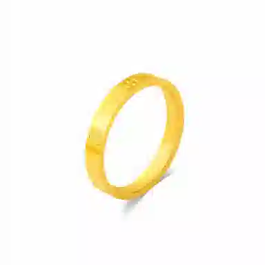 【S999足银免费刻字】 金师傅 钻纹指环 时尚个性气质素圈极简经典百搭高级冷淡 小众轻奢设计高级感#好运  纯银 固口戒指 男女同款情侣款
