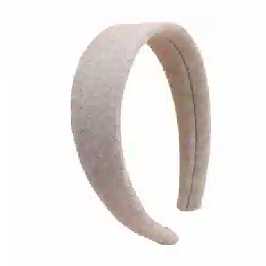 彤彤兔 质感宽版毛呢纯色高颅顶百搭简约外出 布艺 发箍 女款