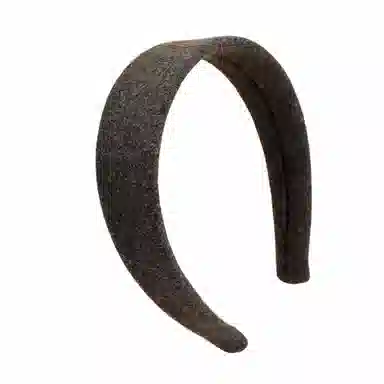 彤彤兔 质感宽版毛呢纯色高颅顶百搭简约外出 布艺 发箍 女款