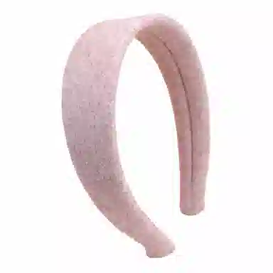 彤彤兔 质感宽版毛呢纯色高颅顶百搭简约外出 布艺 发箍 女款