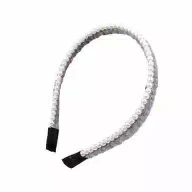 彤彤兔 秋冬温柔小香风双层珍珠文艺高级感高颅顶 毛线 发箍 女款