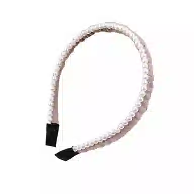 彤彤兔 秋冬温柔小香风双层珍珠文艺高级感高颅顶 毛线 发箍 女款