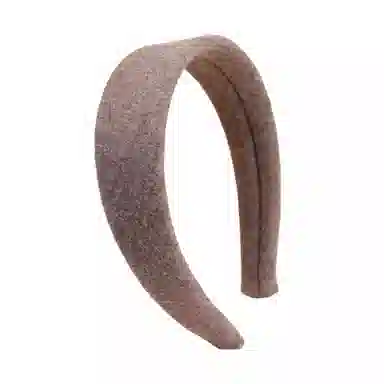 彤彤兔 质感宽版毛呢纯色高颅顶百搭简约外出 布艺 发箍 女款