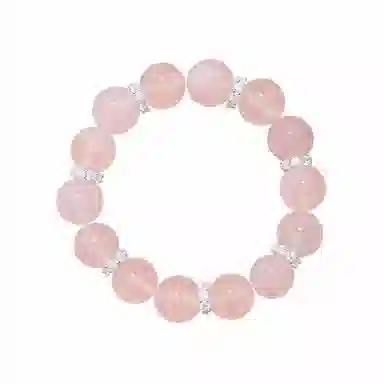 阿梵尼 荔枝冻甜美气质可爱 轻奢小众百搭高级感 梦幻粉招桃花早日脱单 招人缘运 能量磁场 好运天然 粉水晶 手串 女款