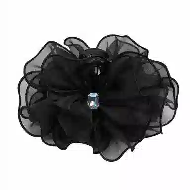 彤彤兔 日韩抓夹显发量优雅气质后脑勺盘发发抓发饰 欧根纱 发夹 女款