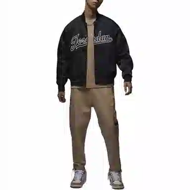 Jordan Flight MVP Crewneck Long Sleeve Tee Khaki