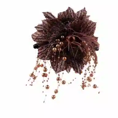 彤彤兔 港风闪亮花朵抓夹气质鲨鱼夹后脑勺显发量头花发饰 布艺 发夹 女款