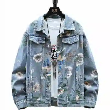 CHARLIE GOLF Vintage Floral Denim Jacket