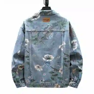 CHARLIE GOLF Vintage Floral Denim Jacket