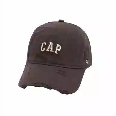 祎步康 韩版做旧破洞遮阳 户外出游易搭时尚帽子 棉 鸭舌帽 男女同款情侣款