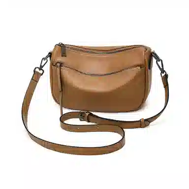 老人头 简约百搭纯色 头层牛皮 单肩包 女款 多色