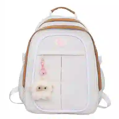 彤彤兔 小众设计拼色可爱少女 尼龙 双肩包 女款 多色